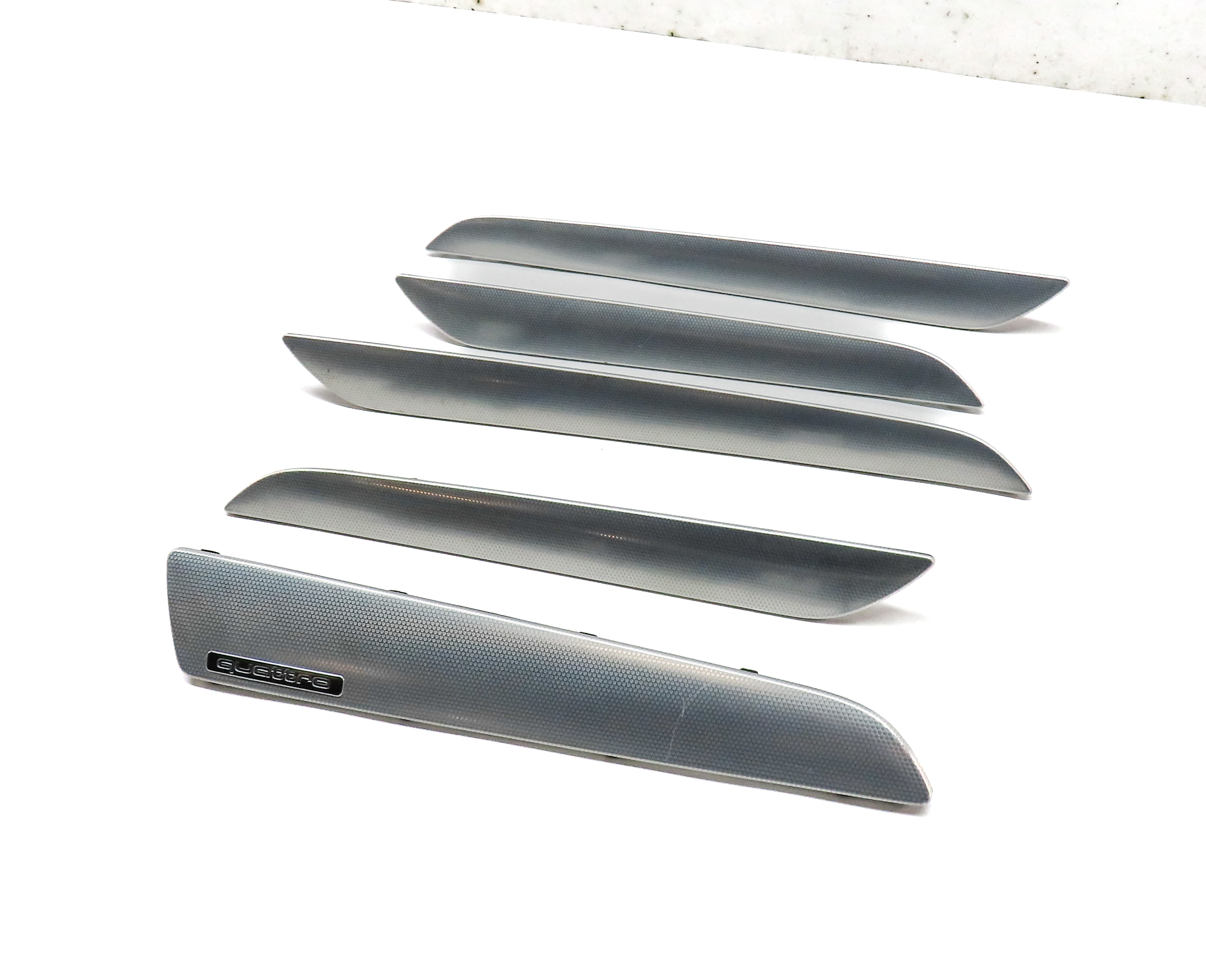 2018 AUDI Q3 (8U) FRONT REAR LEFT RIGHT DOOR DASH TRIM SET 5 (Aluminum) — exact item pictured